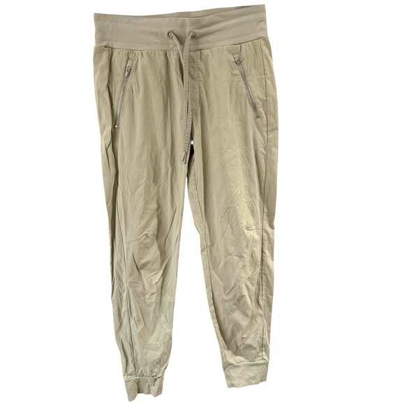 Athleta‎ Trekkie North Jogger Womens 6 Ecru Beige Mid Rise Pants Pockets 405726 - Picture 3 of 6
